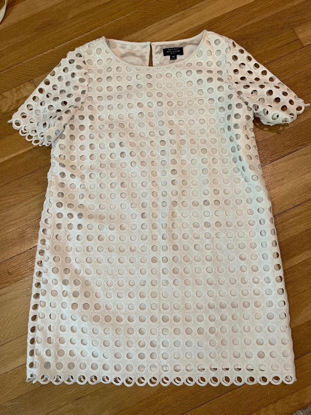 Eyelet Lace White Shift Dress